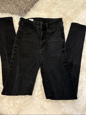 American Eagle Outfitters Black High-Rise Skinny Jeans